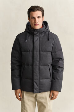 Flannel Down Jacket — BLACK GREY 6