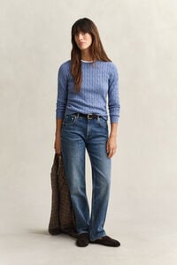 Cable Knit Crew Neck Sweater