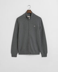 Micro Textured Zip Sweater