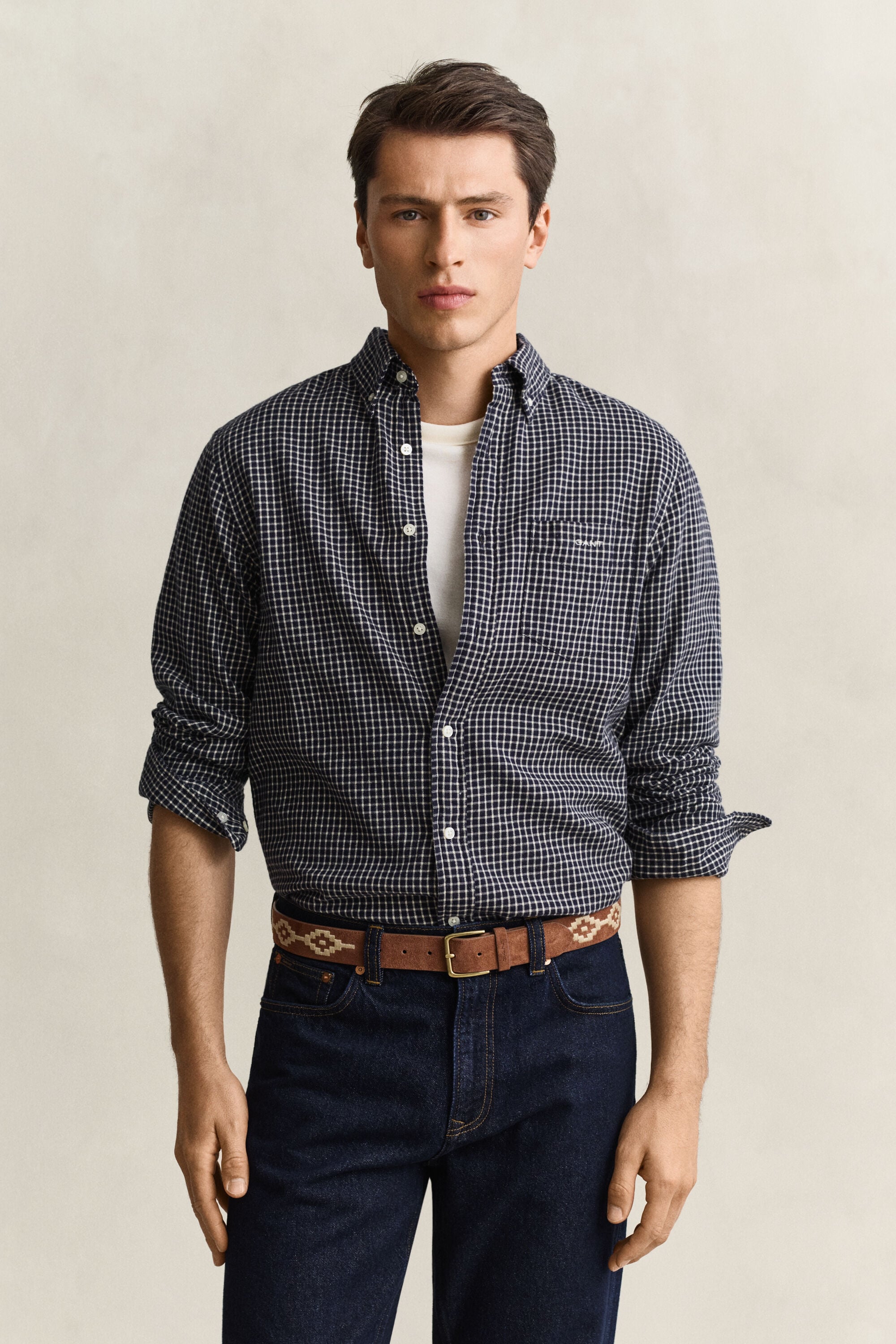 Checked Windblown Flannel Shirt
