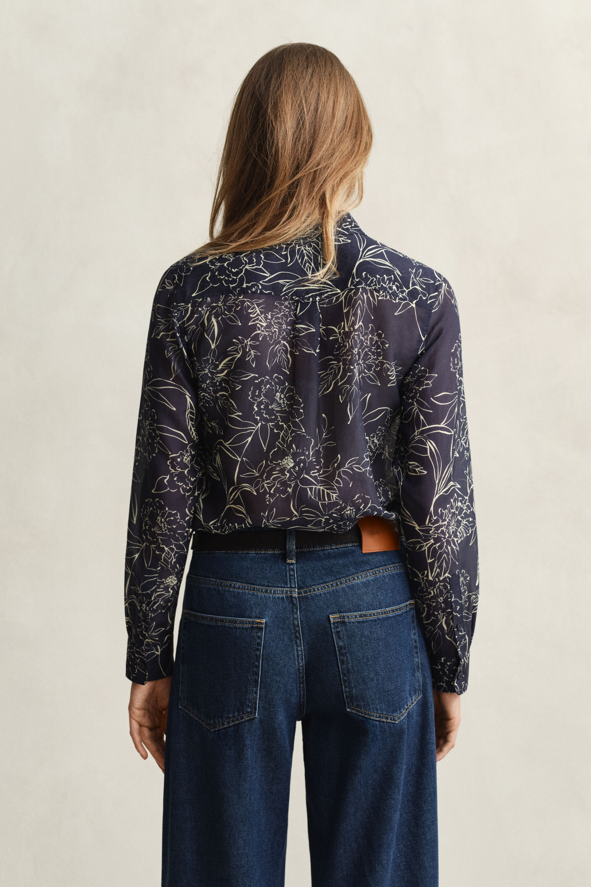 Regular Fit Floral Print Cotton Silk Shirt