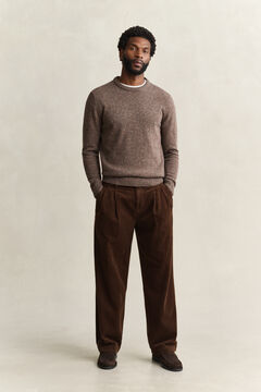 Wool Blend Nepps Crew Neck Sweater — FADED TAUPE 6