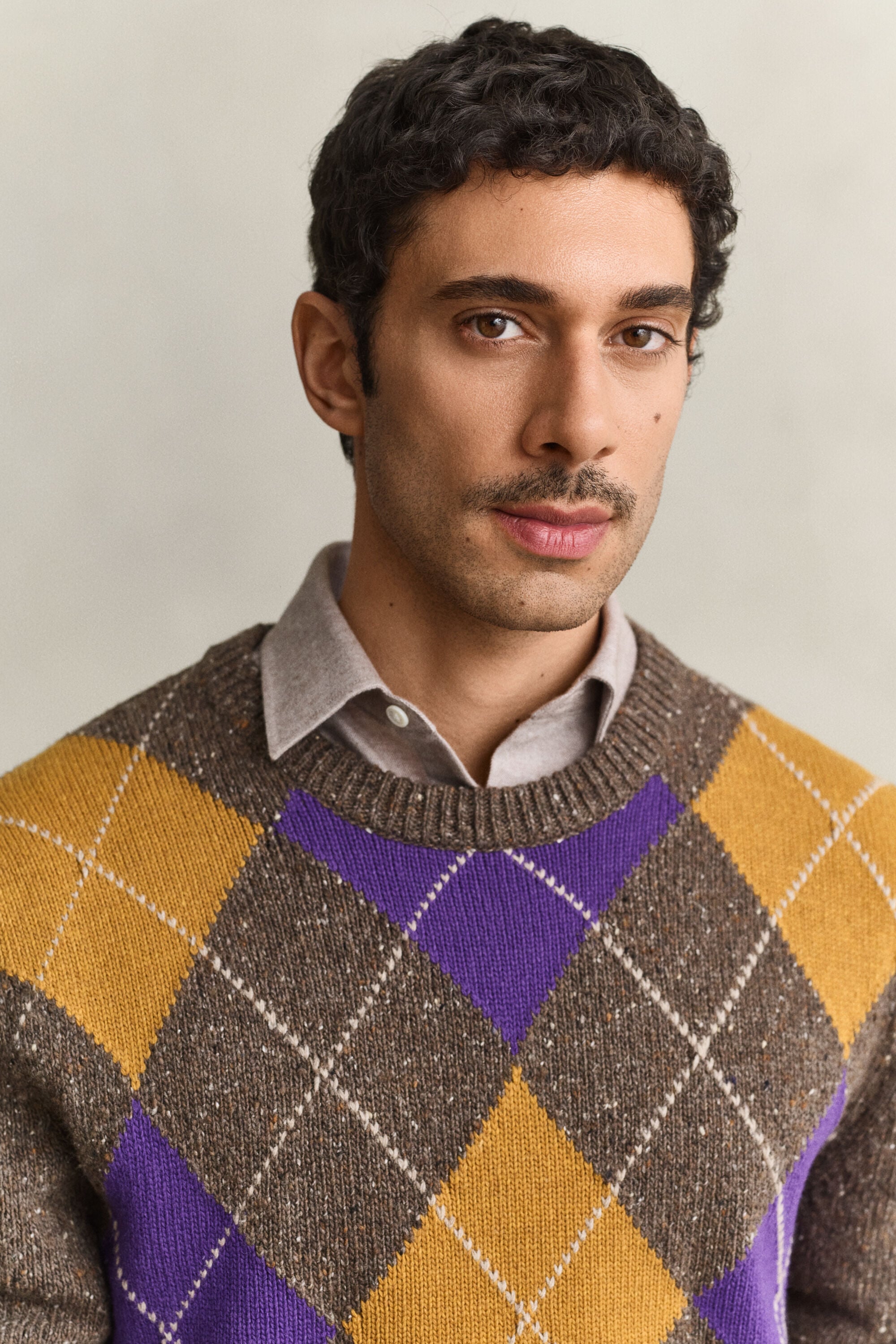 Argyle Nepps Crew Neck Sweater
