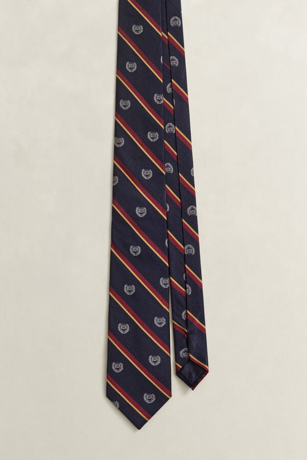 Gant x Yale Crest Tie — MARINE