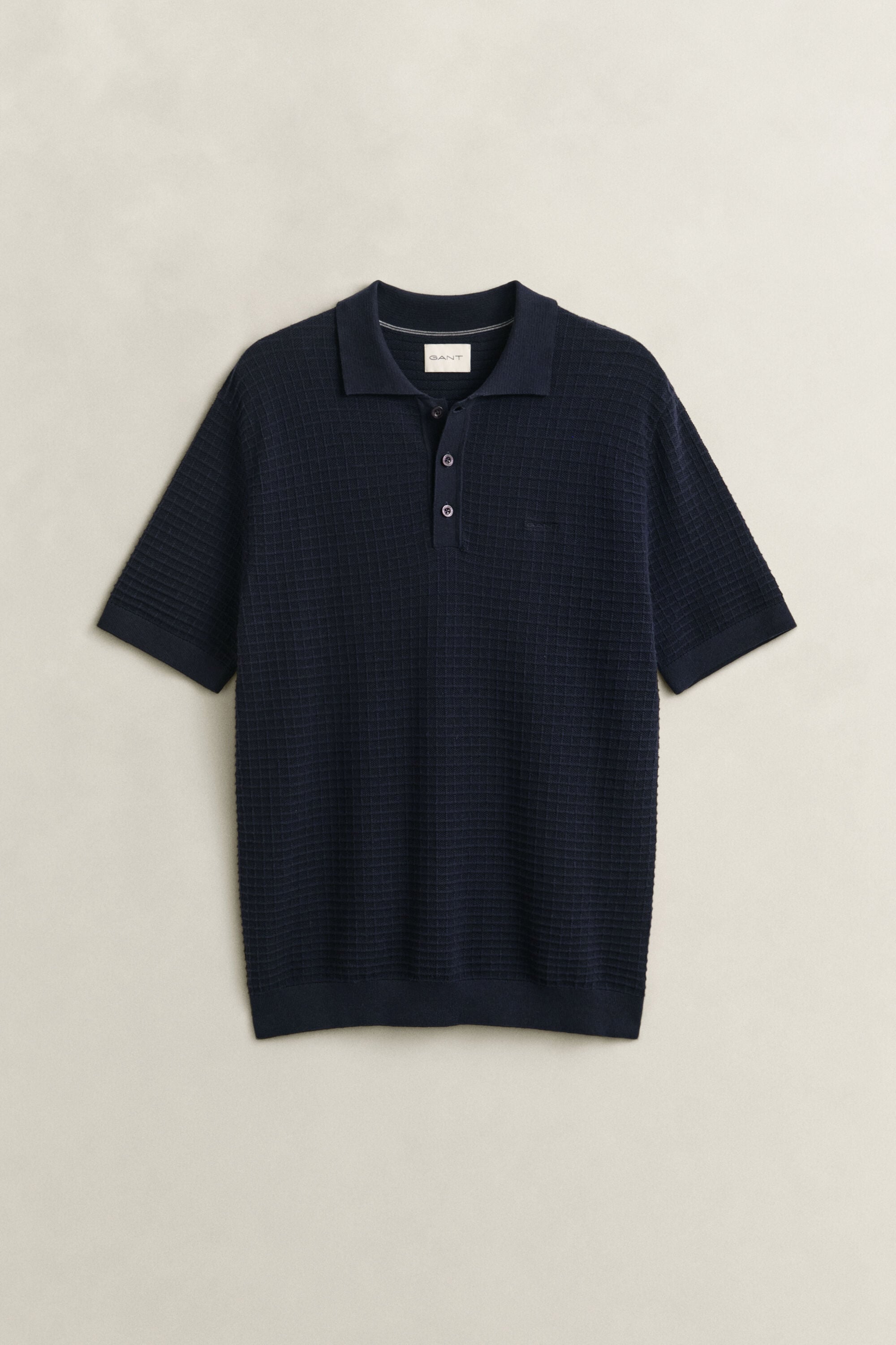 Textured Polo Sweater