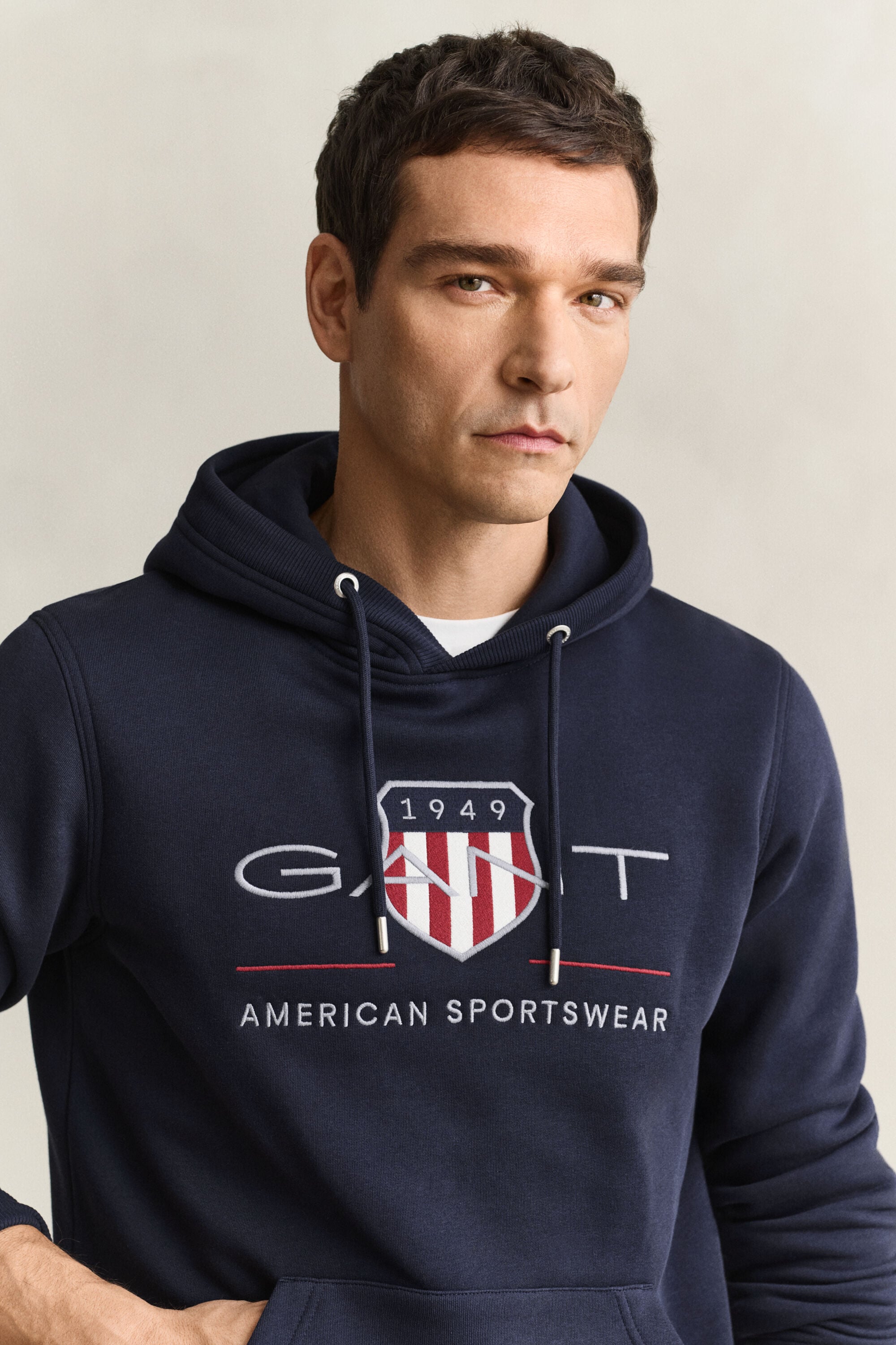 Archive Shield Hoodie — EVENING BLUE