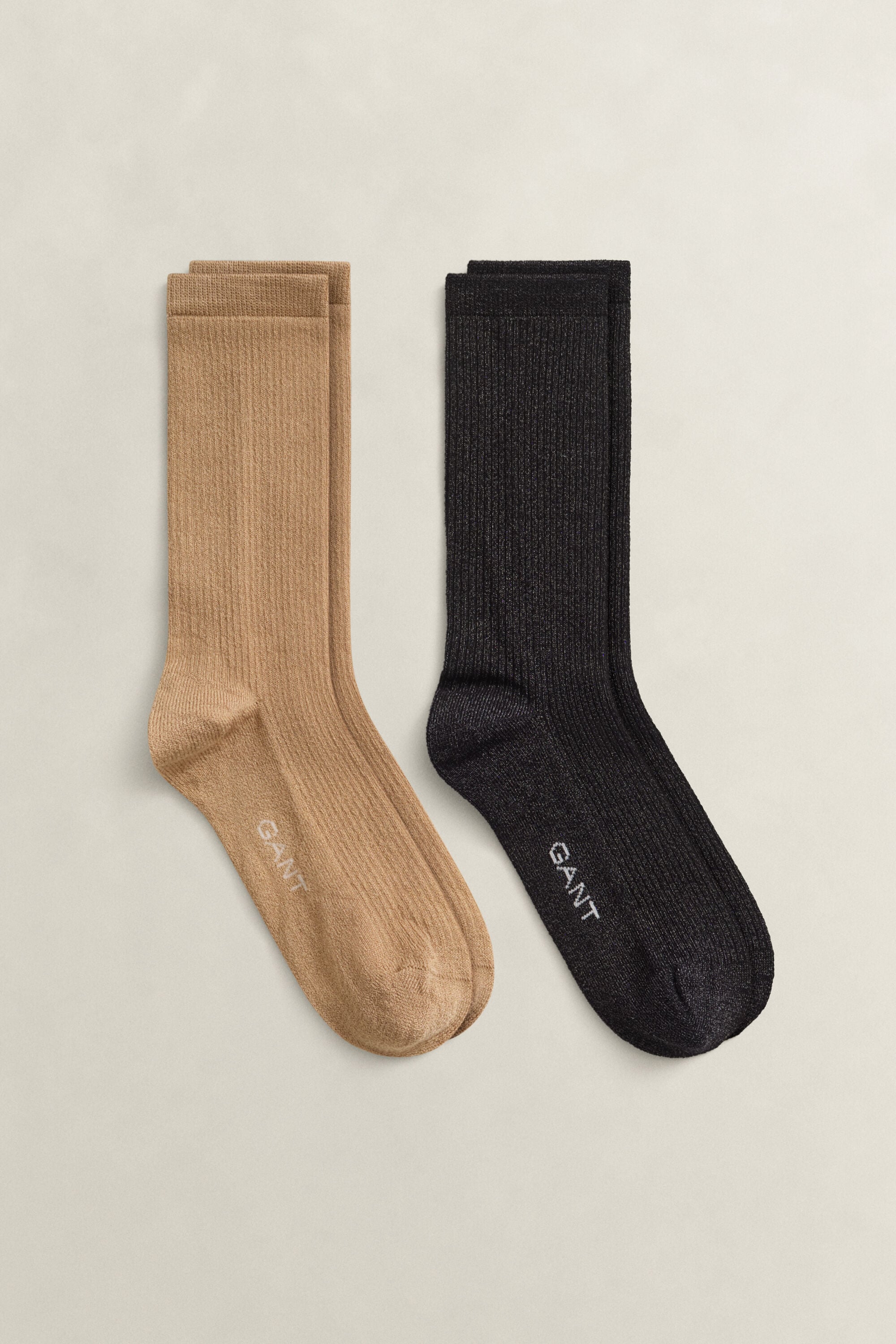 2-Pack Metallic Socks Gift Box — WARM KHAKI