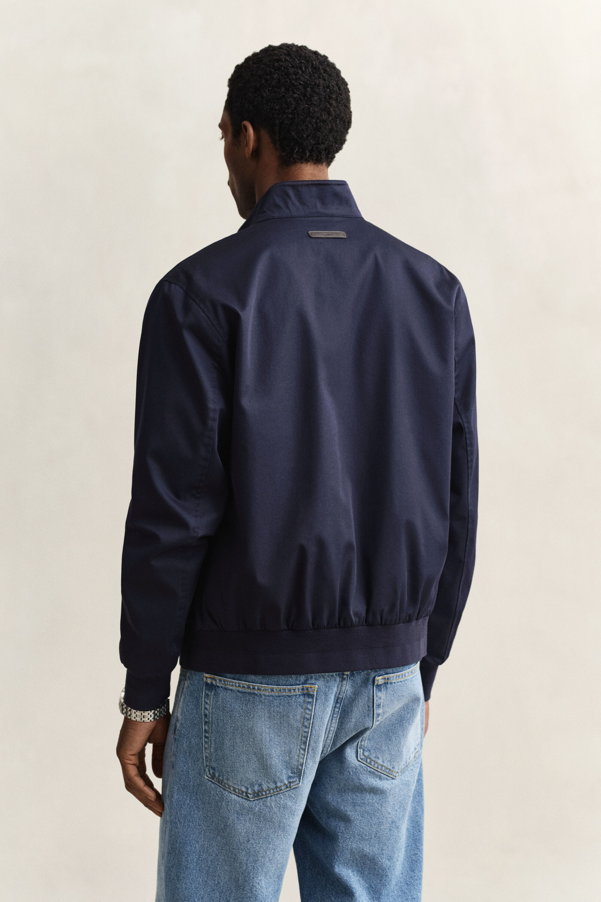 Cotton Blend Harrington Jacket