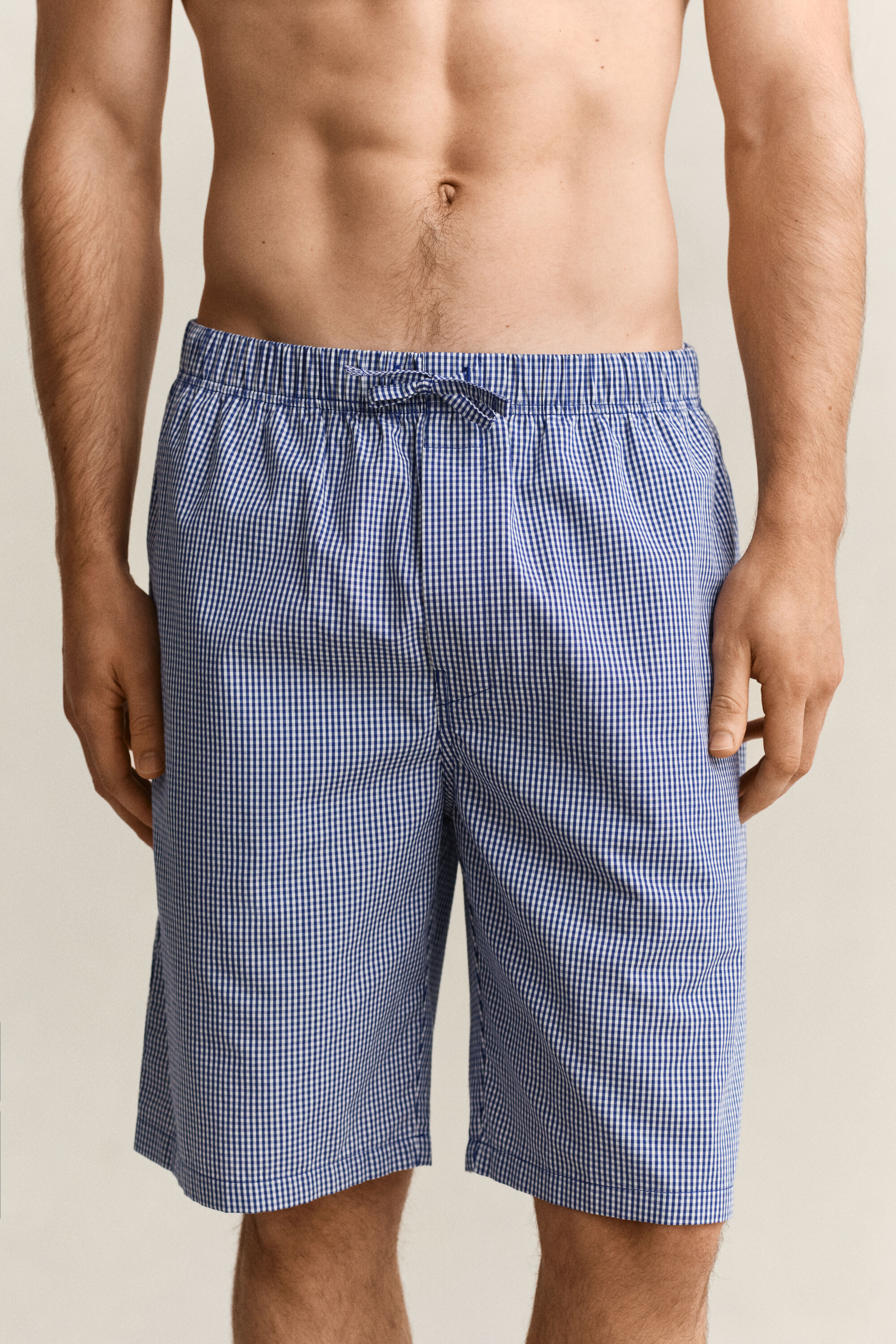 Gingham Poplin Pajama Shorts