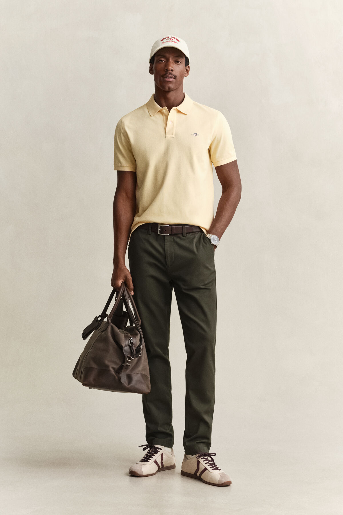 Slim Smart Chinos — DARK MOSS GREEN