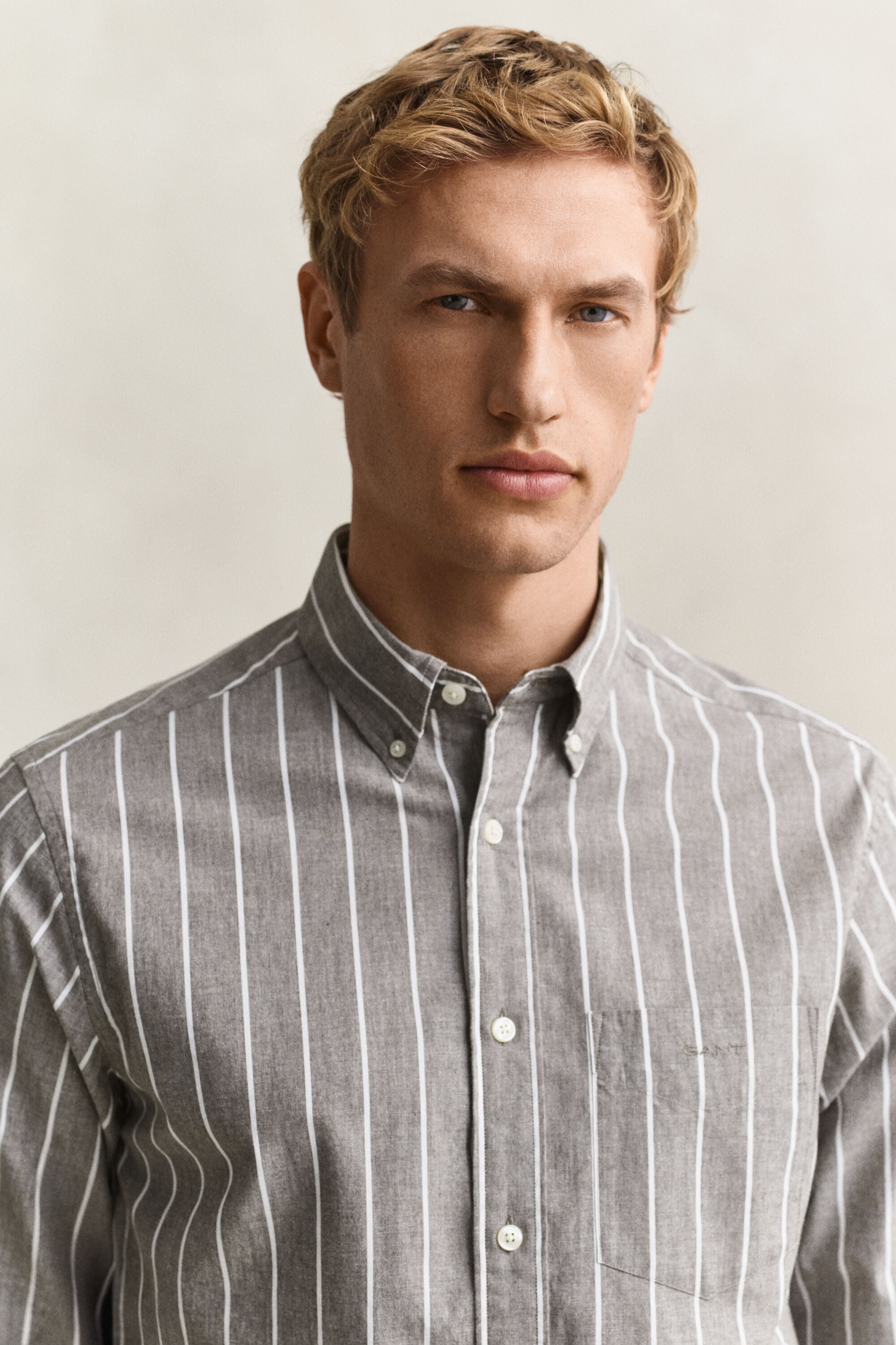Striped Mélange Poplin Shirt