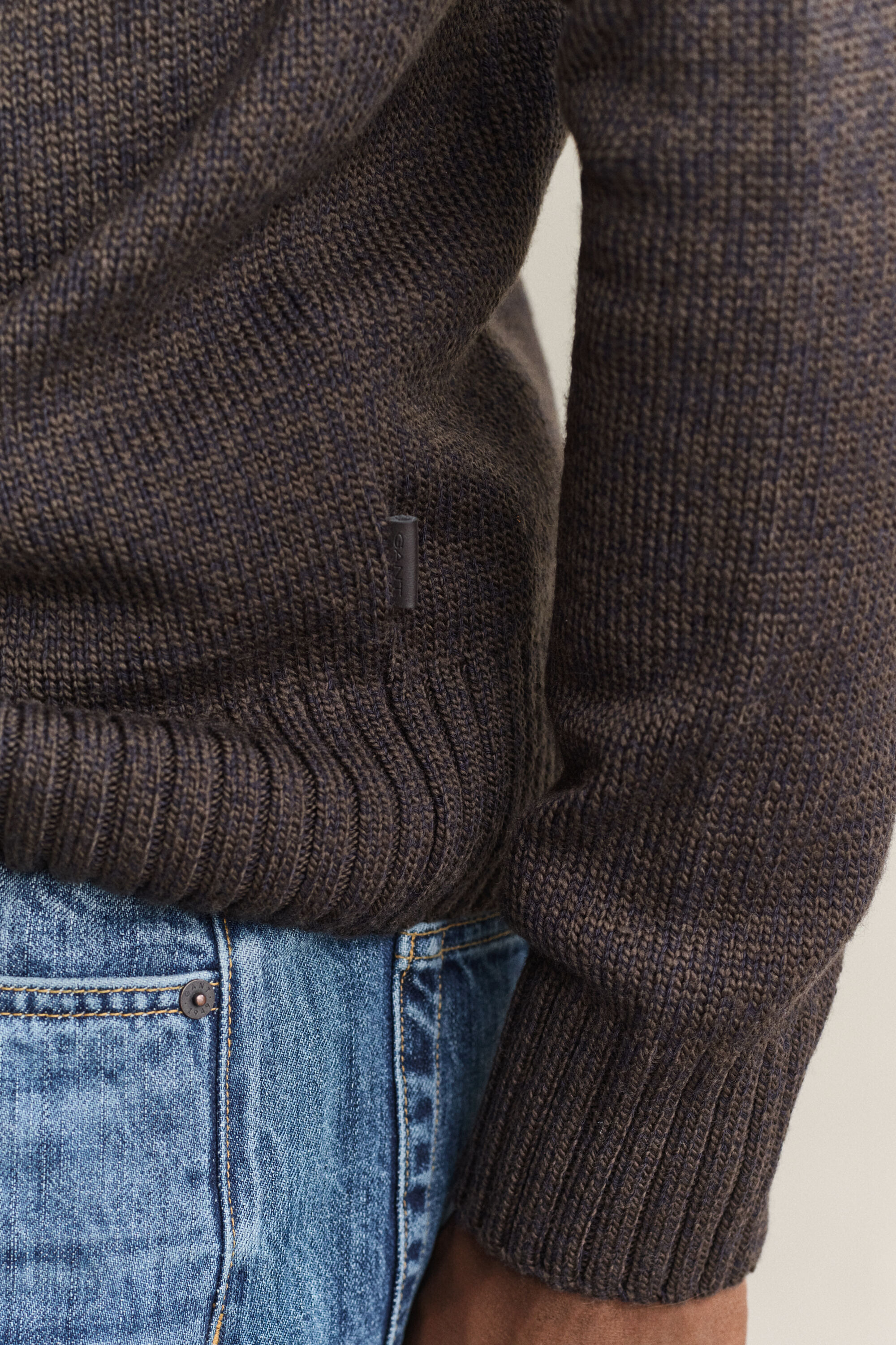 Wool Mouliné Blend Turtleneck Sweater
