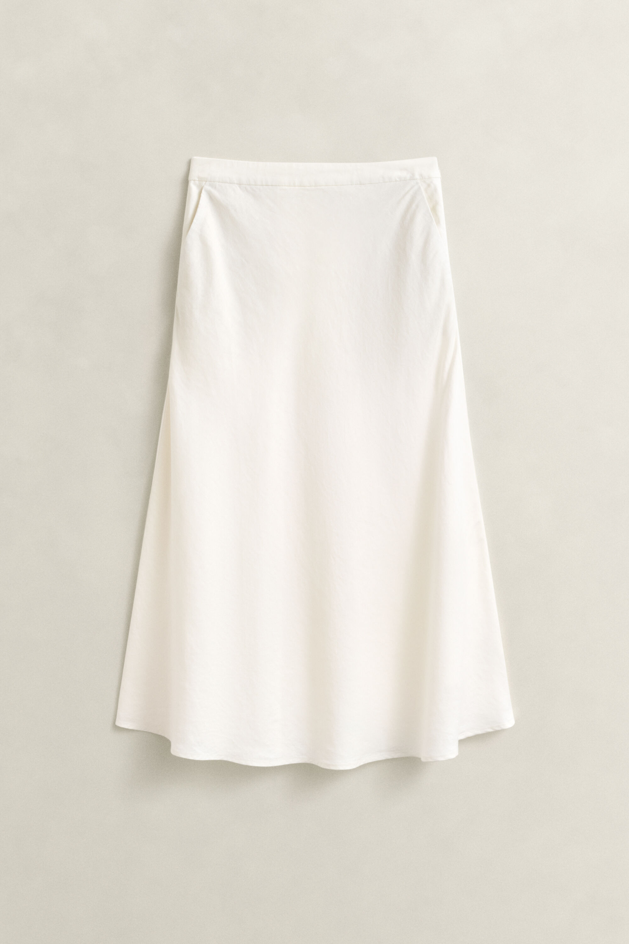 Flared Linen Blend Skirt