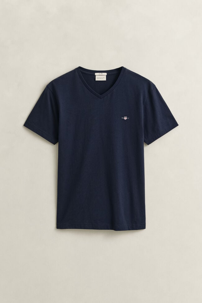 Slim Fit Shield V-Neck T-Shirt