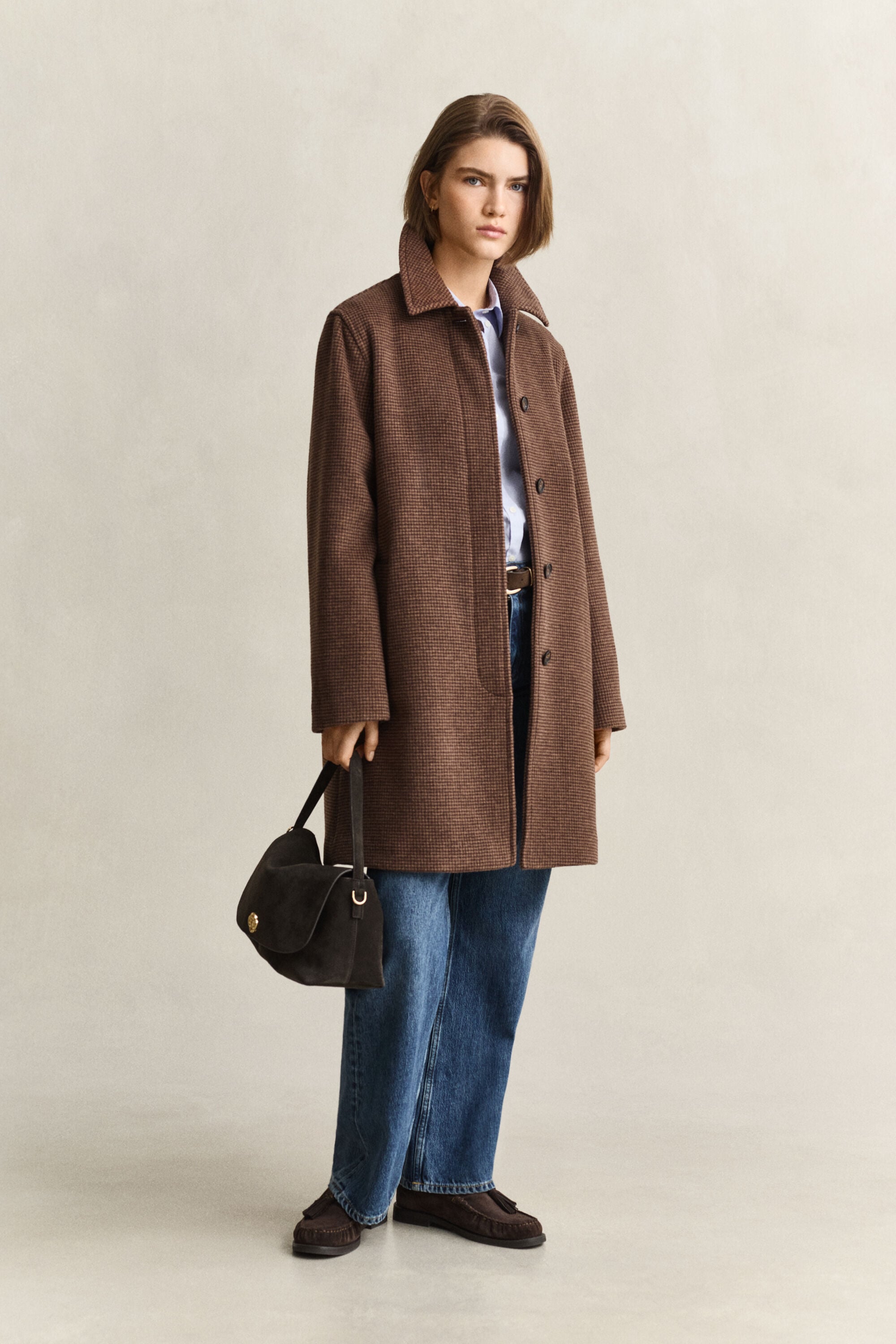 Wool Blend Car Coat
