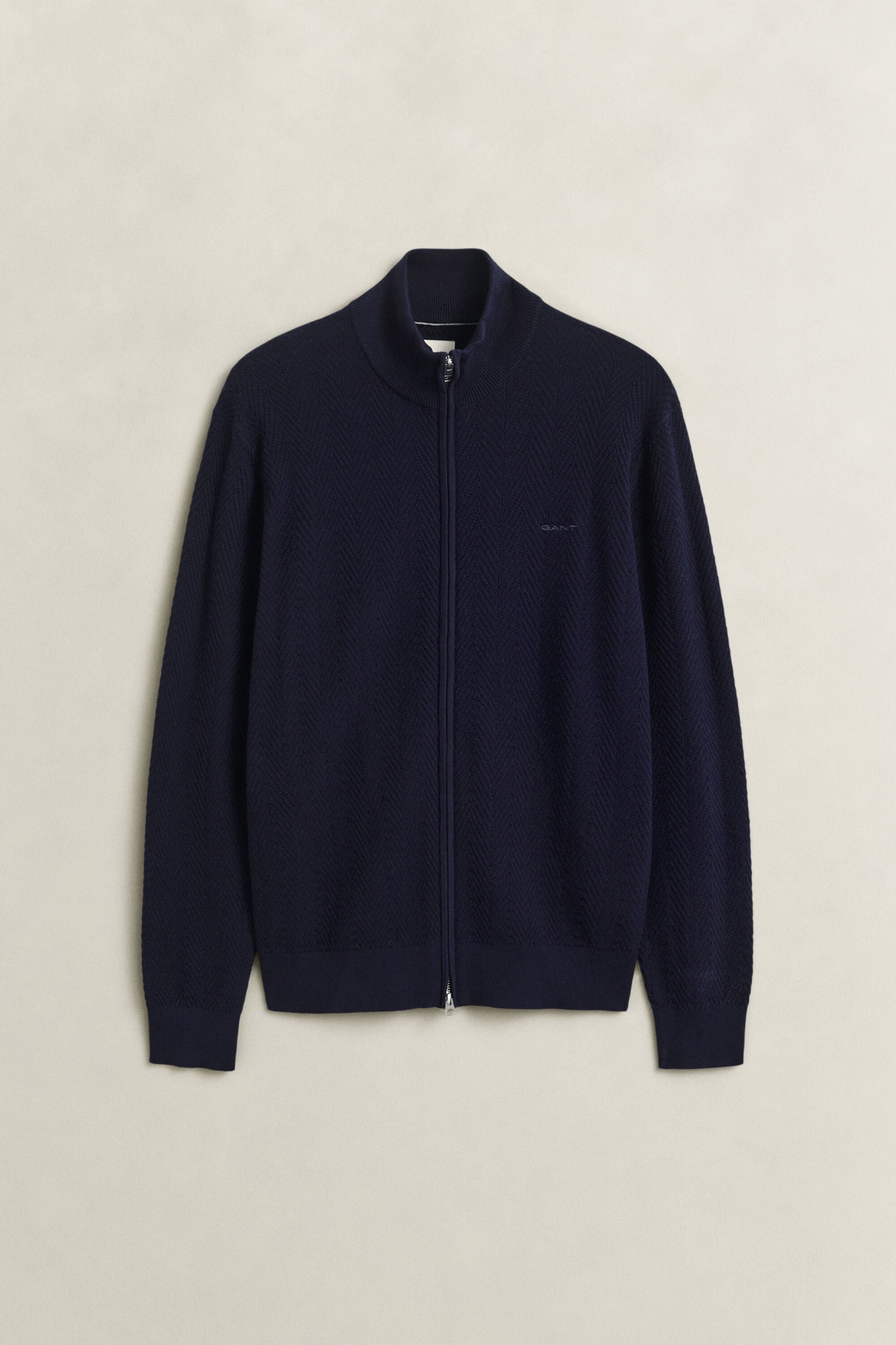 Herringbone Zip Cardigan