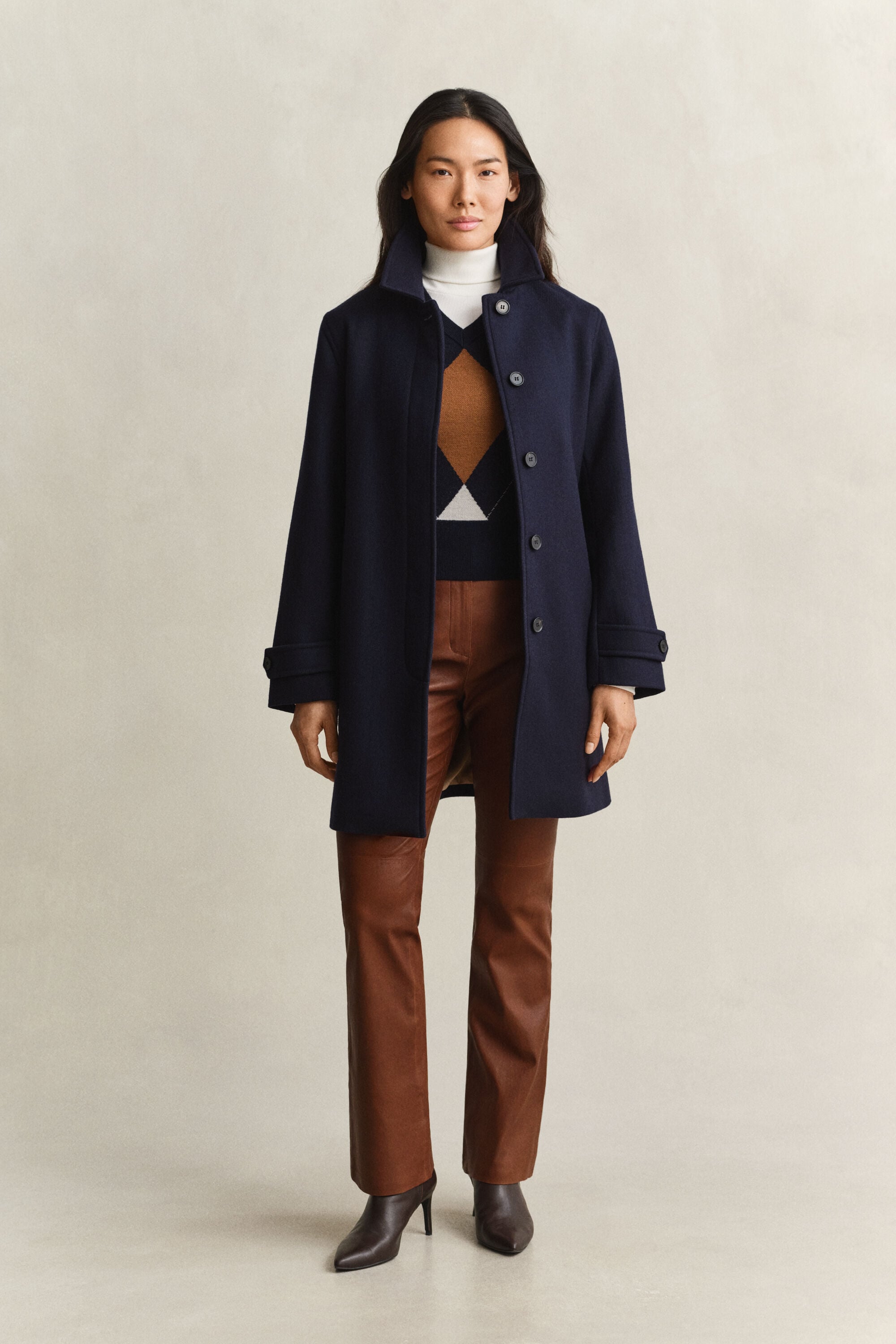 Knitted Wool Argyle Vest