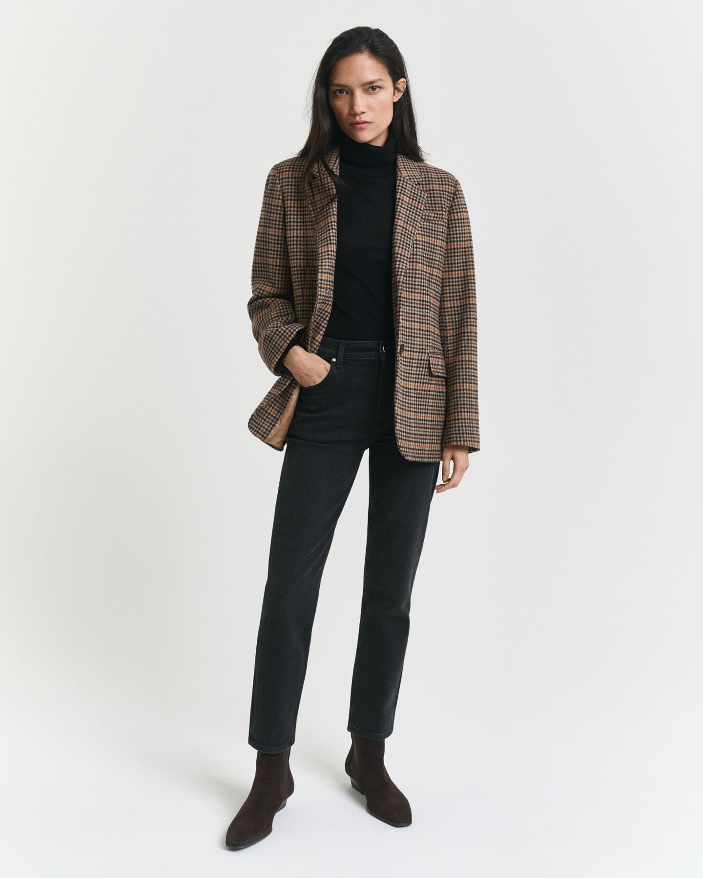 Slim Fit Cropped Black Jeans