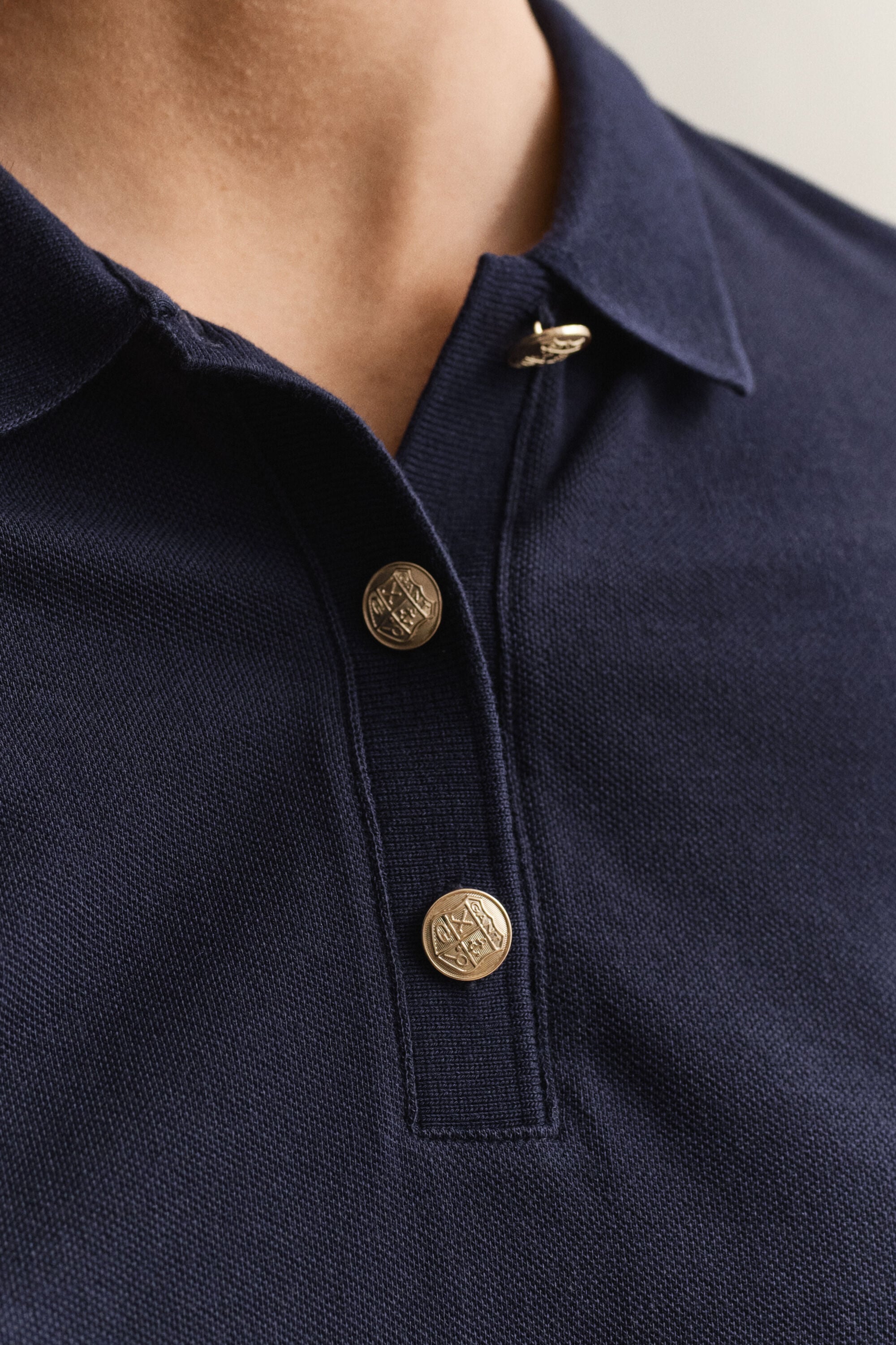 Piqué Polo Long Sleeve Top