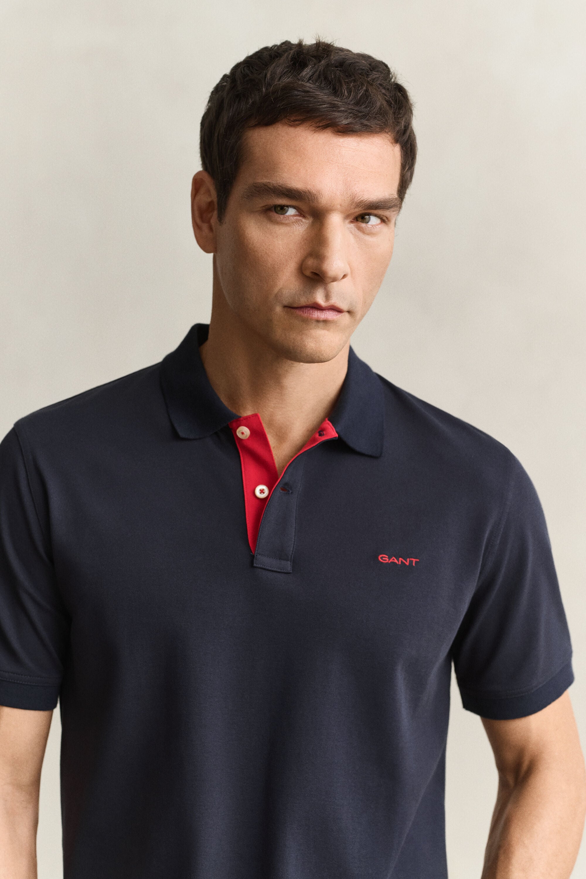 Contrast Piqué Polo Shirt