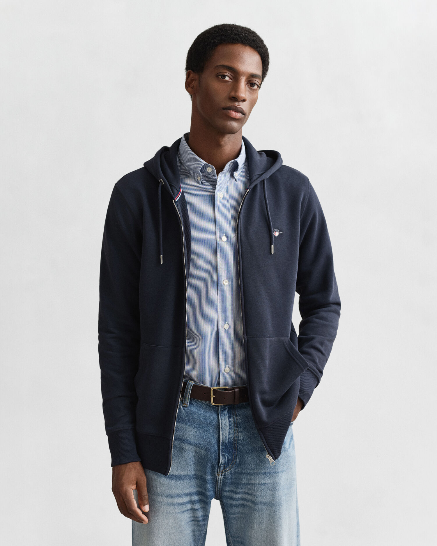 トップス CLANE WOOL RIB HOODED TIGHT TOPS NAVY 2 time__1764703548__202504-