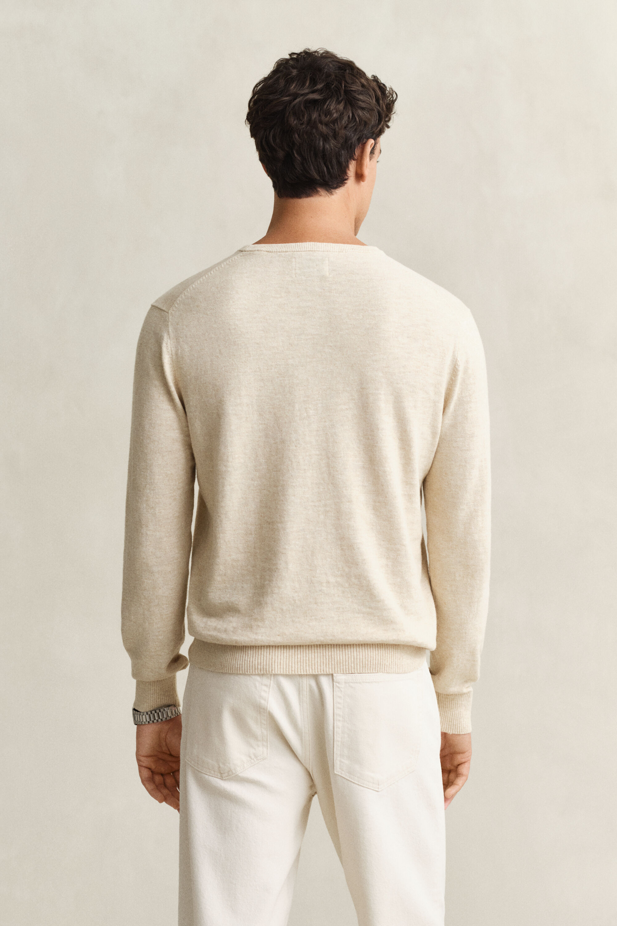 Slub Cotton Blend Sweater