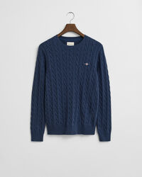 Cotton Cable Knit Crew Neck Sweater