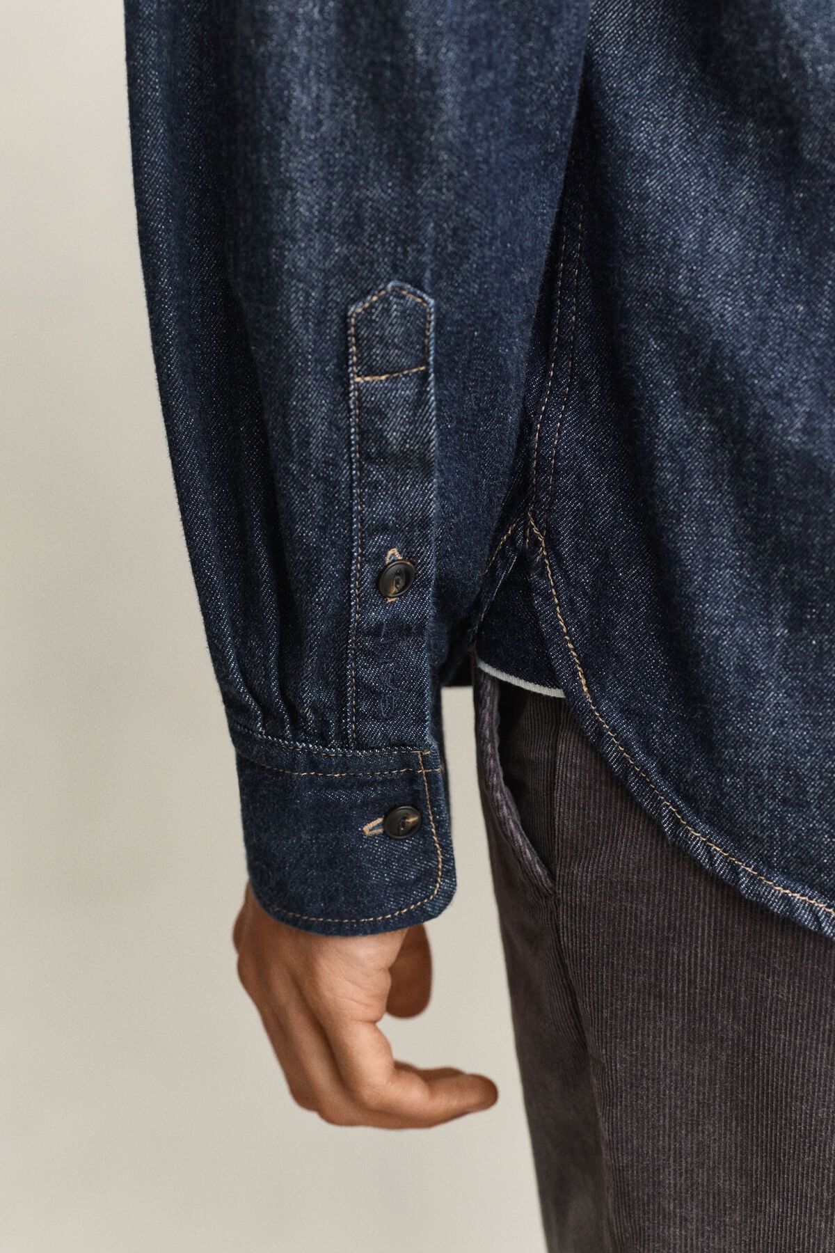 Denim Selvedge Shirt — DARK INDIGO