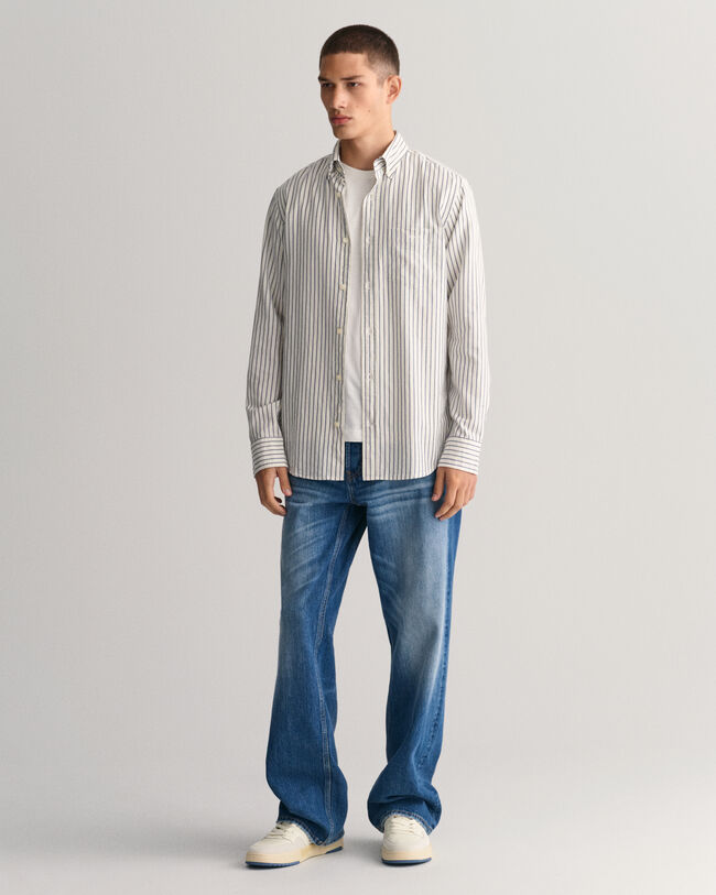 Regular Fit Striped Archive Oxford Shirt
