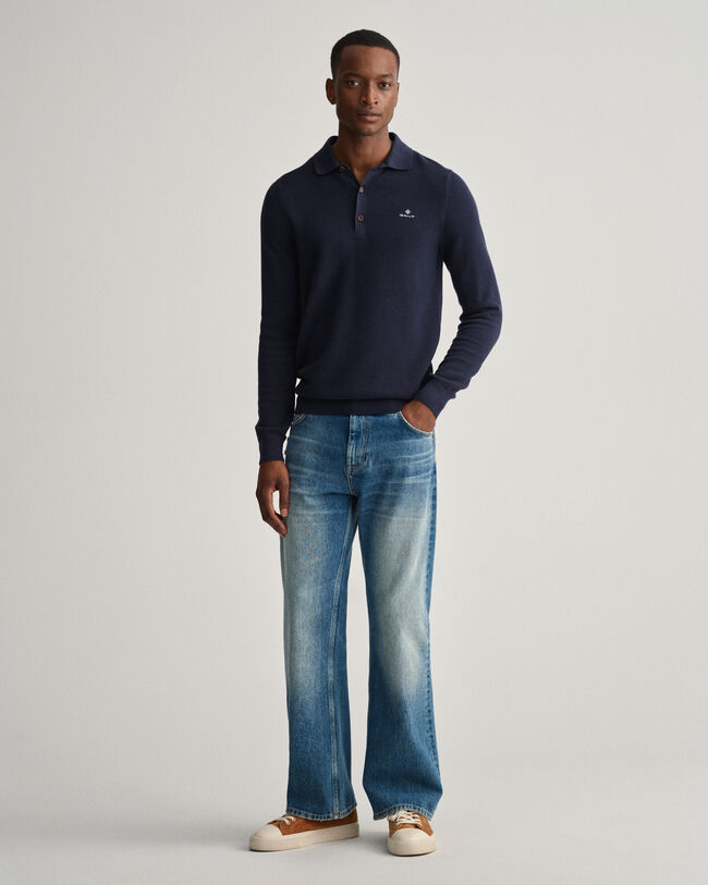 Cotton Piqué Polo Sweater