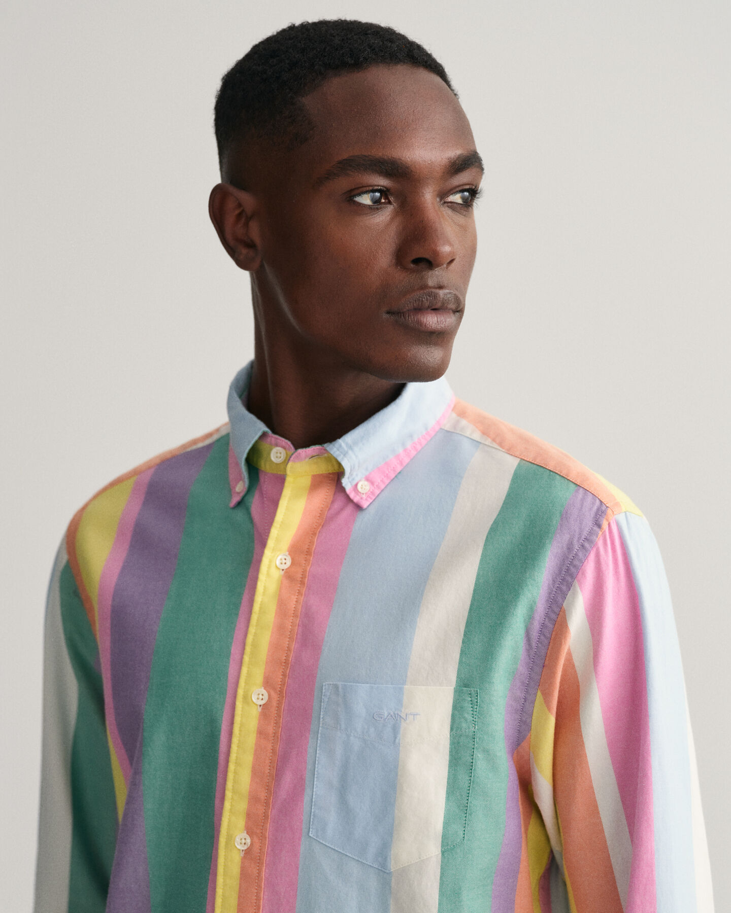Regular Fit Multi Stripe Oxford Shirt - GANT