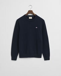 Micro Textured Crew Neck Sweater