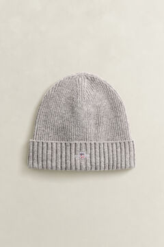 Shield Wool Beanie — GREY MELANGE 2