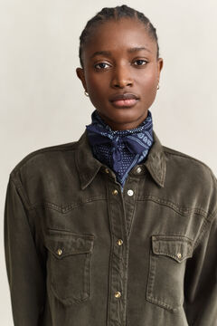 Denim Twill Ranger Shirt — DARK MOSS GREEN 3