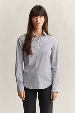 Striped Poplin Shirt — EVENING BLUE 7