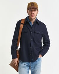 Regular Fit Wool Blend Overshirt