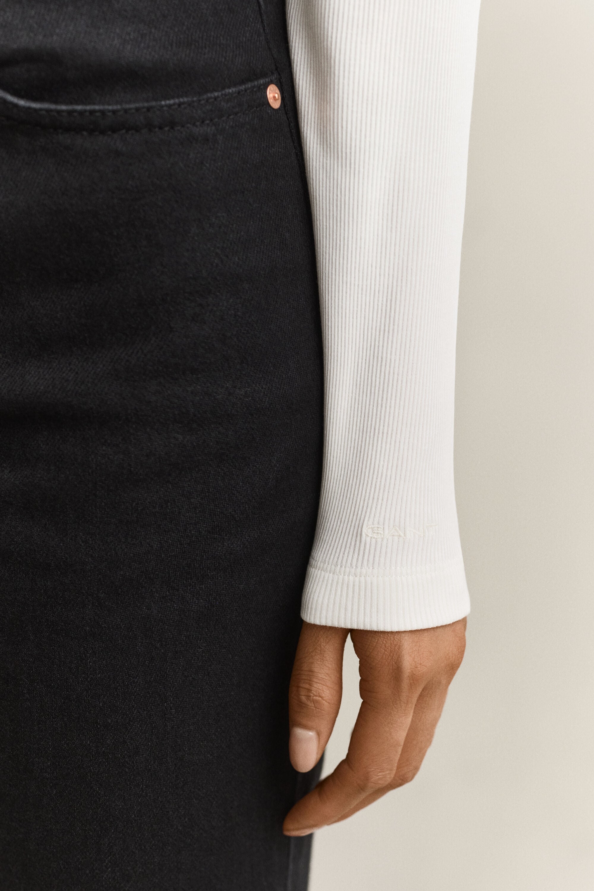 Ribbed Turtleneck Top