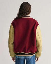 Padded Mix Varsity Jacket
