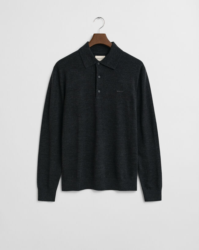 Extra Fine Merino Wool Polo Sweater