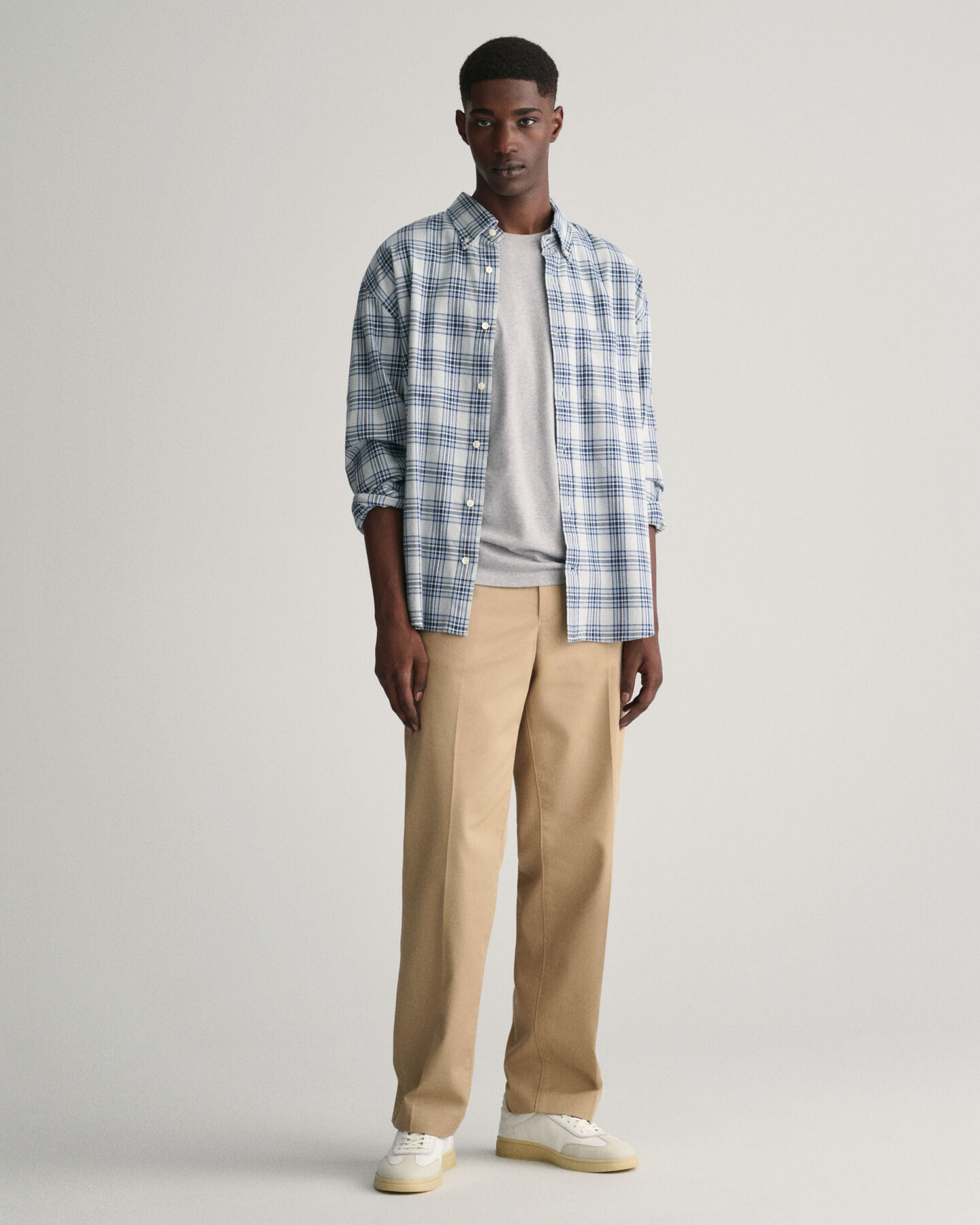 Relaxed Fit Textured Checked Shirt
