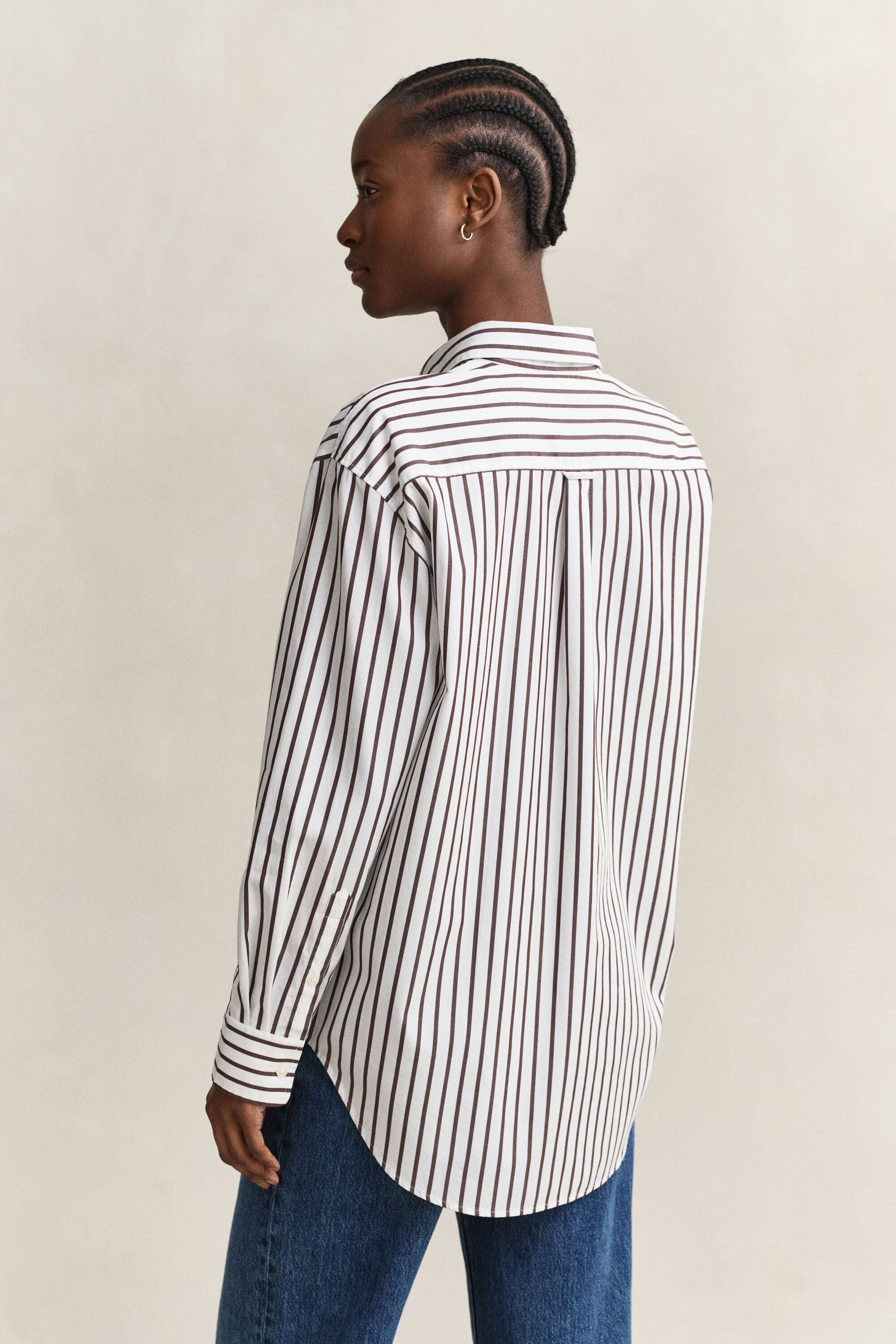 Relaxed Fit Striped Classic Poplin Shirt