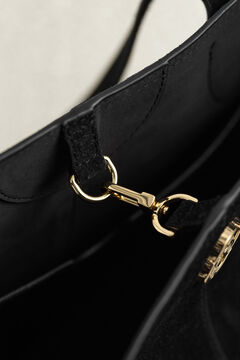 Suede Tote Bag — BLACK 2