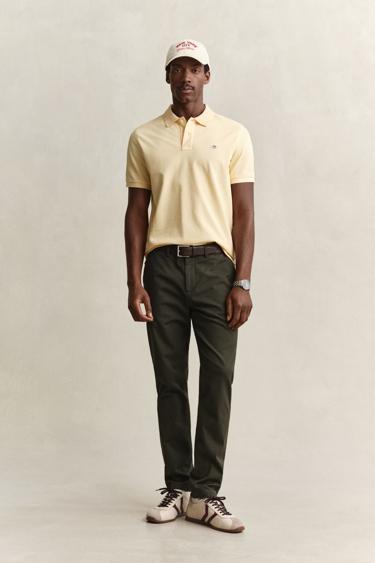 Slim Smart Chinos — DARK MOSS GREEN