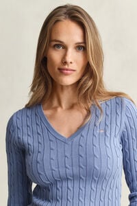 Cable Knit V-Neck Sweater