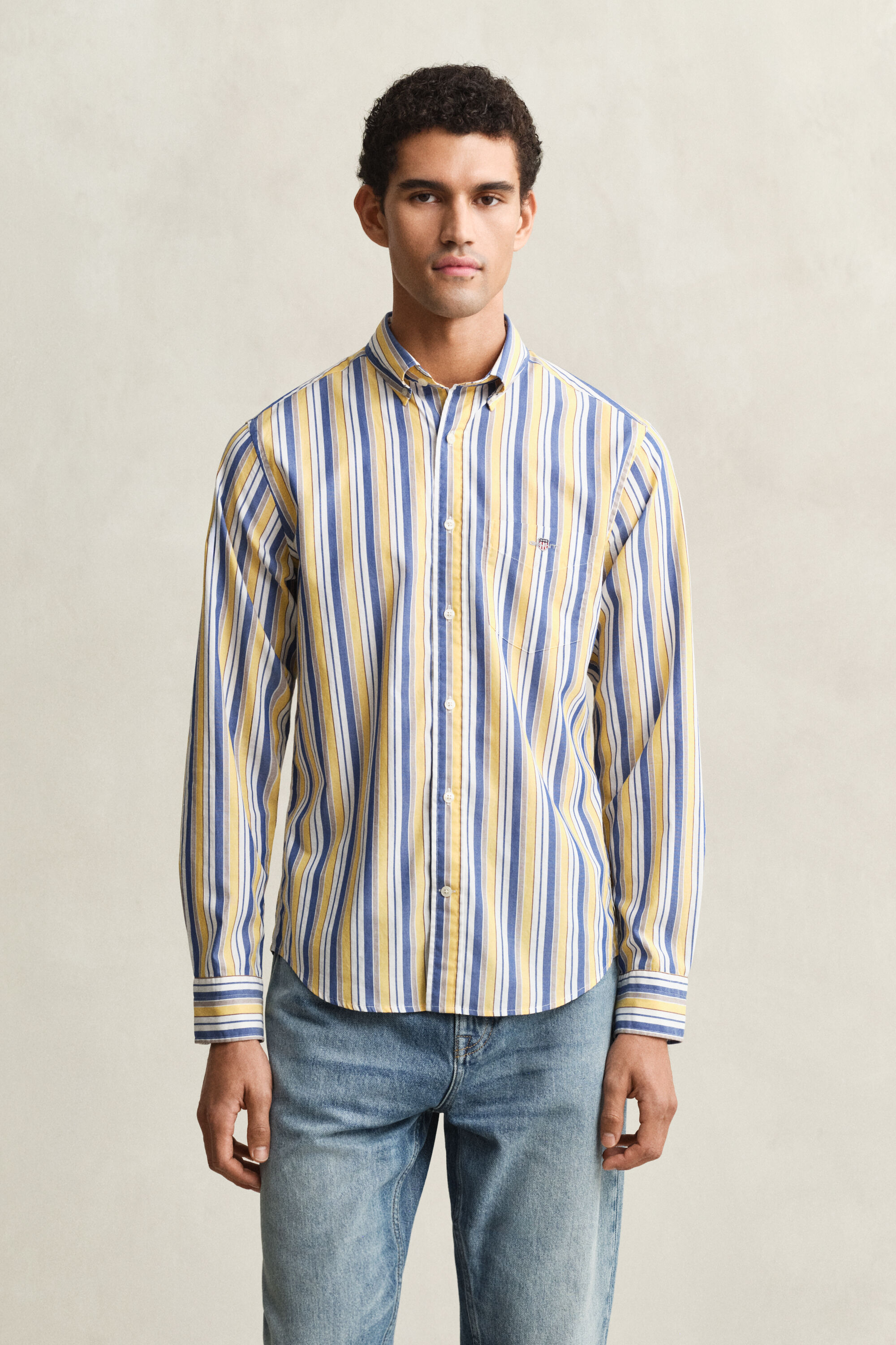 Regular Fit Striped Poplin Shirt