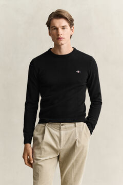 Lambswool Crew Neck Sweater — BLACK 4