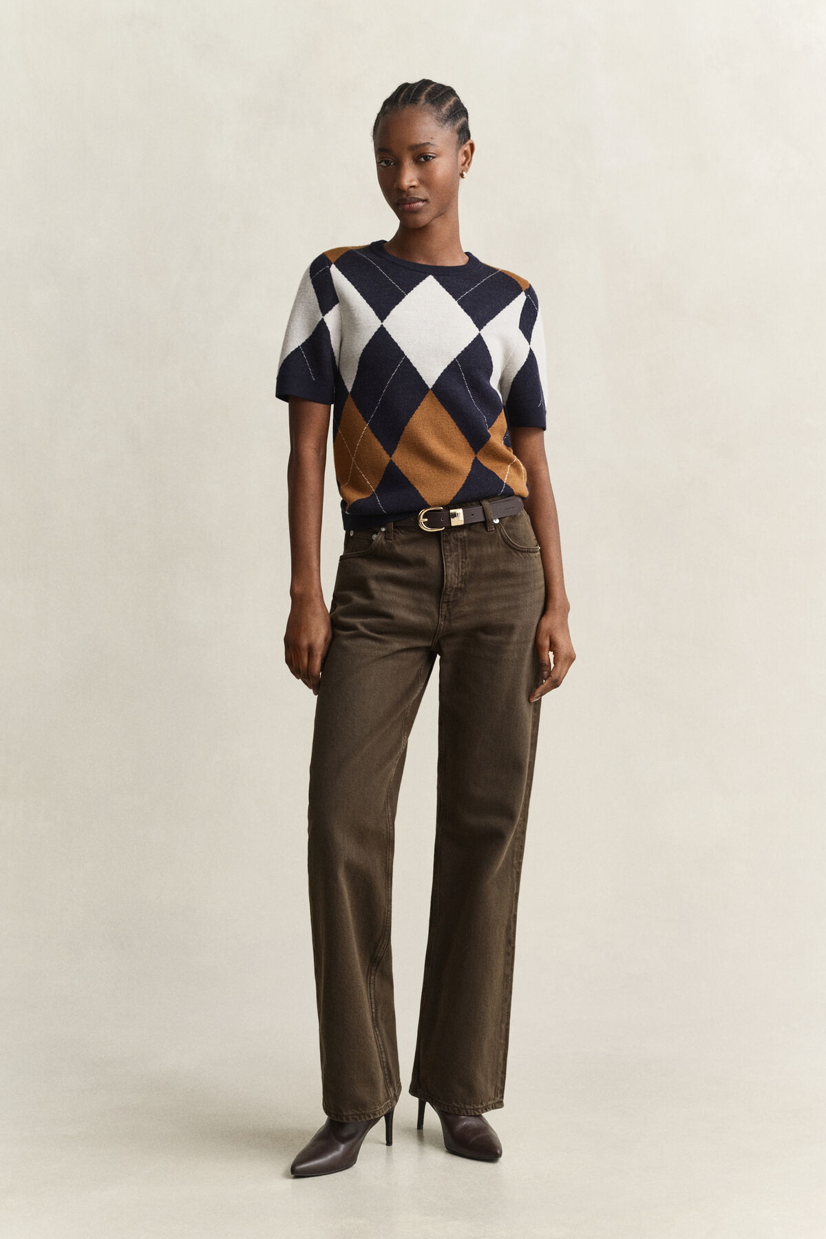 Relaxed Colored Jeans — SHADOW BROWN