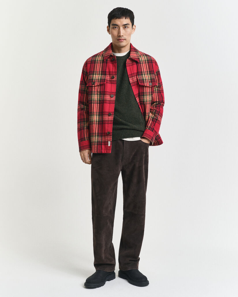 Wool Blend Nepps Crew Neck Sweater