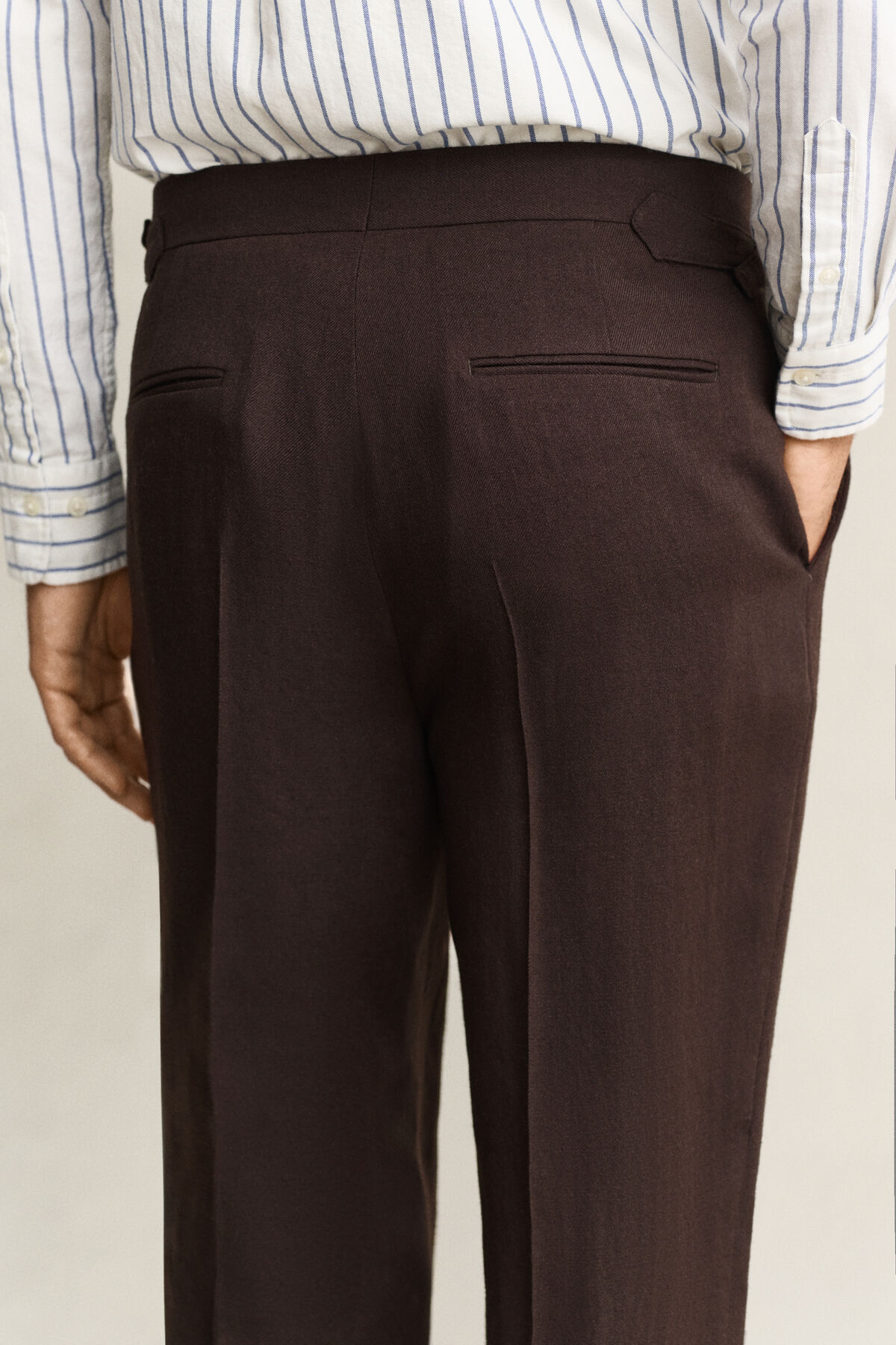 Wool Suit Pants — SHADOW BROWN