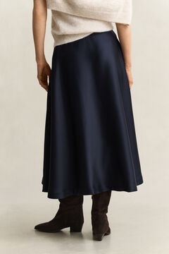 Volume Satin Skirt — EVENING BLUE 2